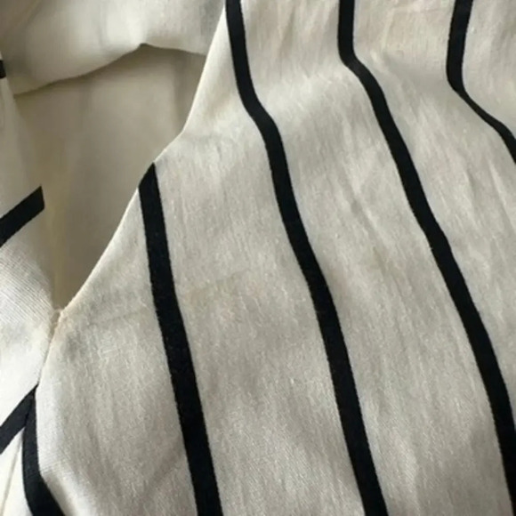 Scoop Belted Halter Midi Dress Women's L White Black Lined Minimalist - Picture 6 of 8